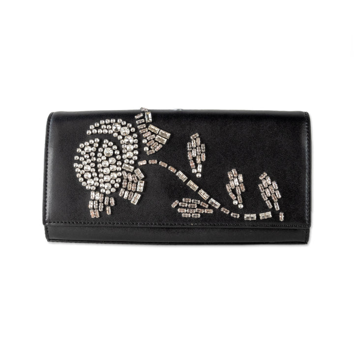 Michael Kors Crystal Rhinestone Leather Clutch