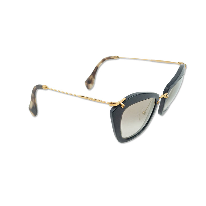 Miu Miu Black Prescription Tinted Butterfly Frame Glasses