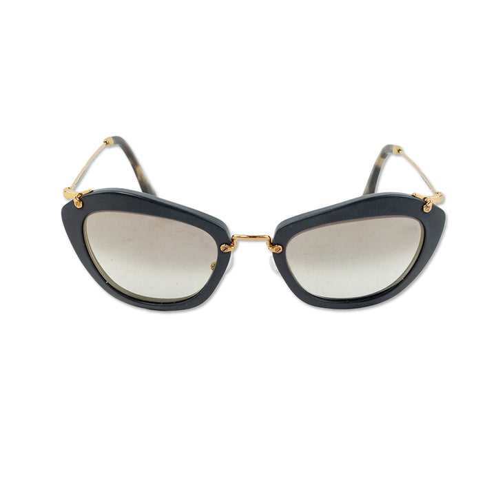 Miu Miu Black Prescription Tinted Butterfly Frame Glasses