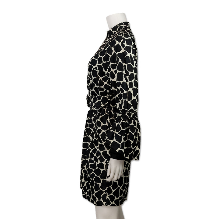 Moncler Godard Giraffe Print Belted Trench