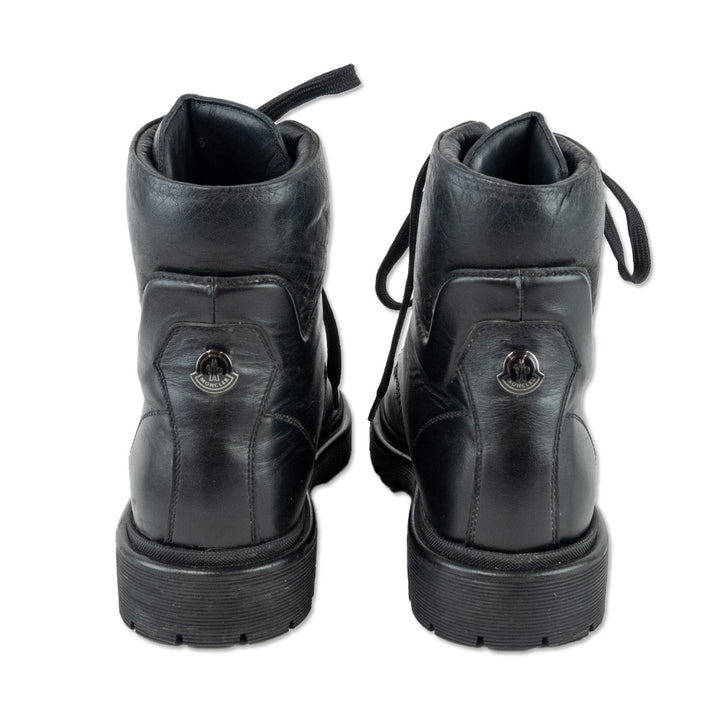 Moncler Patty Black Leather Hiking Boots