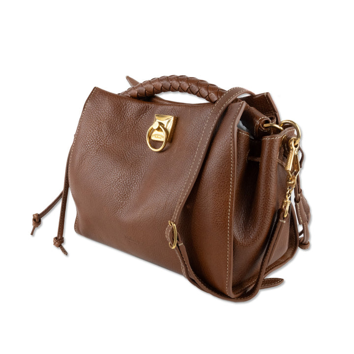 Mulberry Brown Leather Iris Top Handle Tote