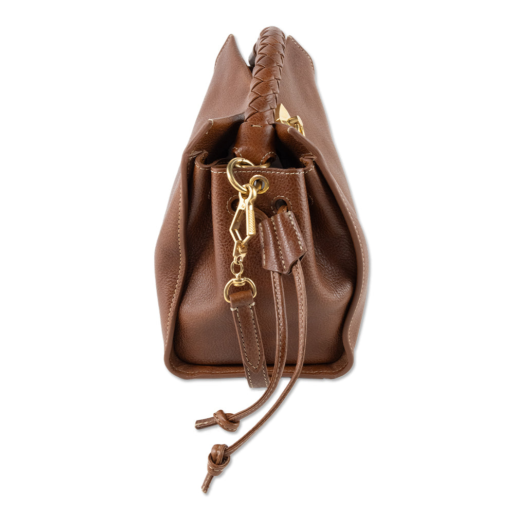 Mulberry Brown Leather Iris Top Handle Tote