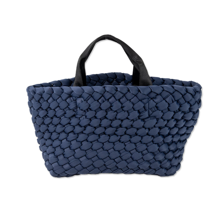 Naghedi Blue Woven Oslo Nylon Tote with Pouch