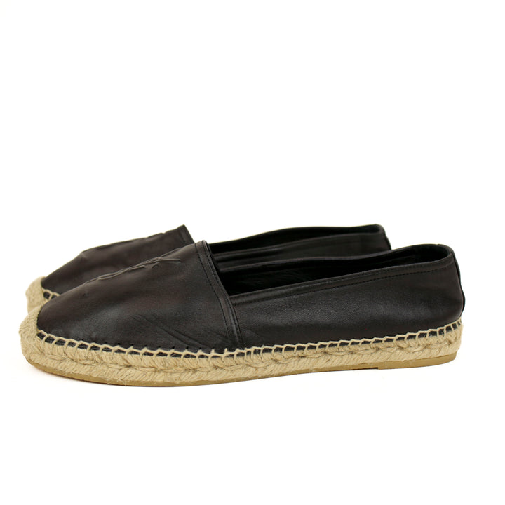 Saint Laurent YSL Monogram Espadrille Flats