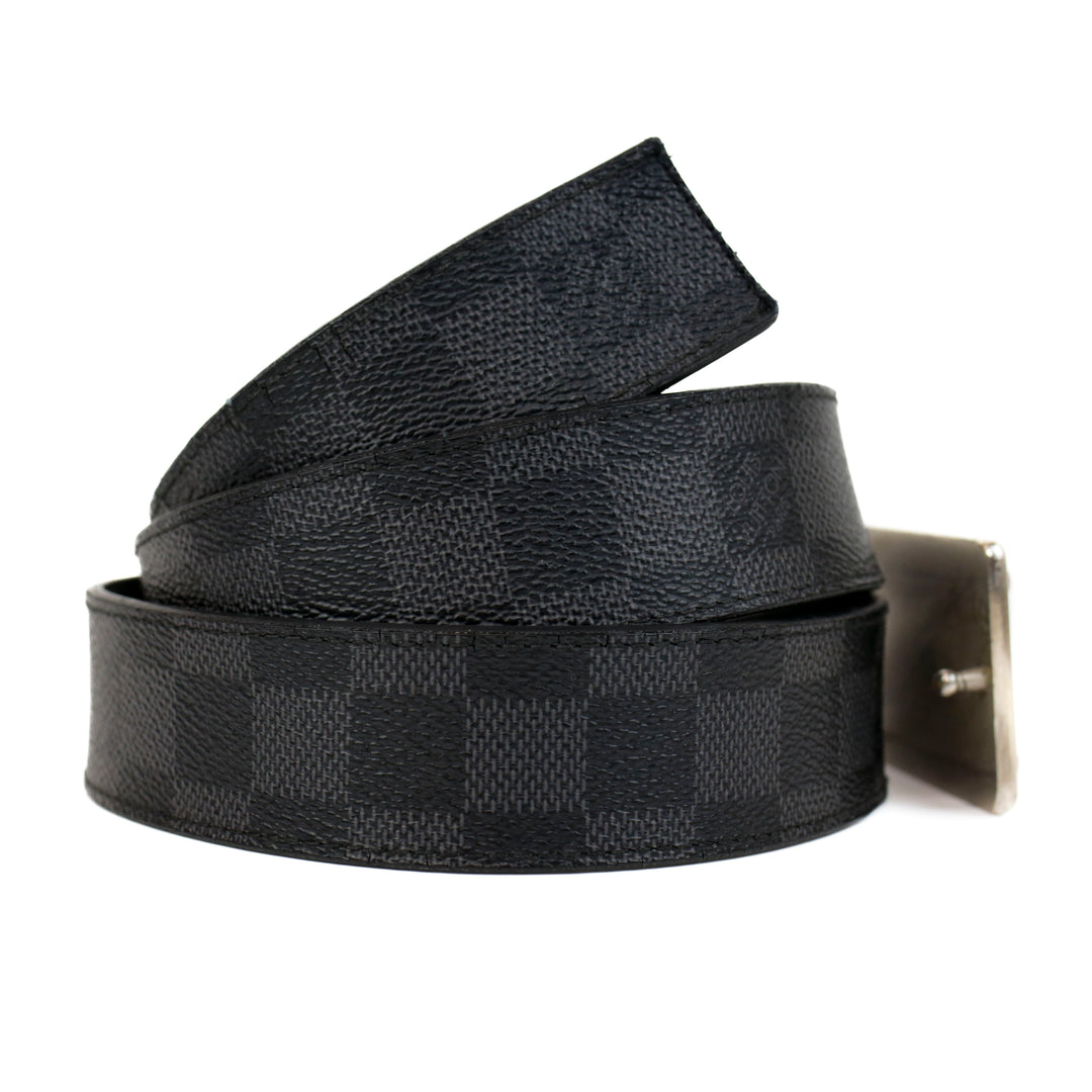 Louis Vuitton Black Damier Graphite Belt