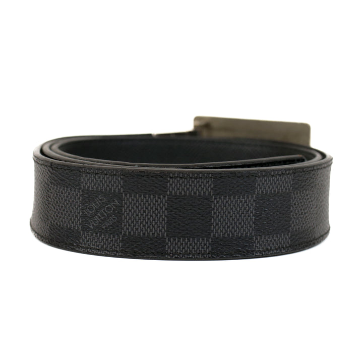 Louis Vuitton Black Damier Graphite Belt