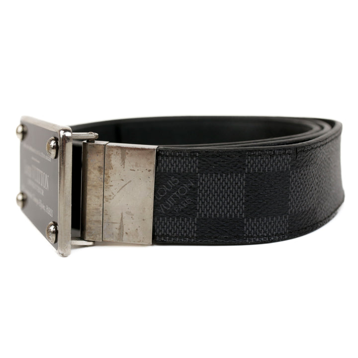 Louis Vuitton Black Damier Graphite Belt