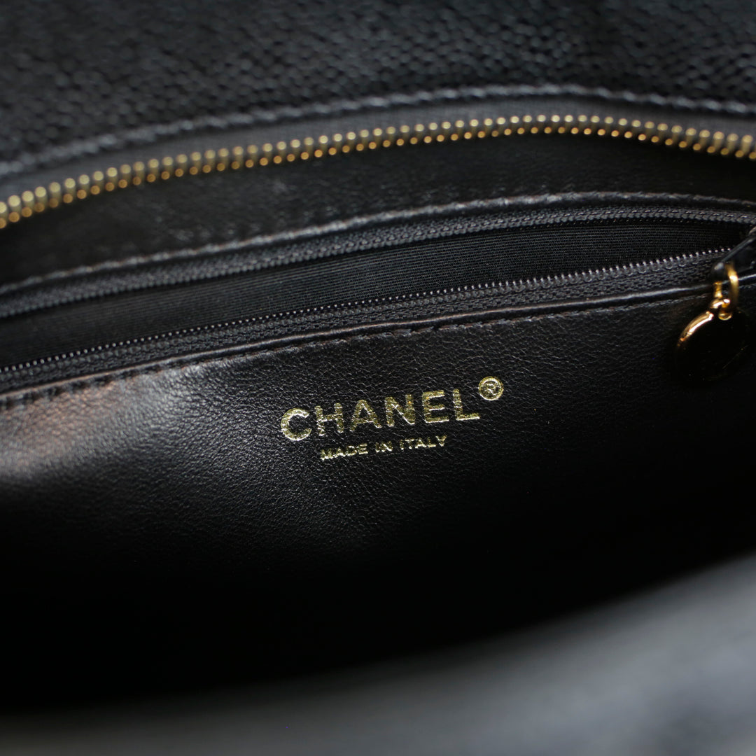 Chanel Black Caviar Medallion Tote