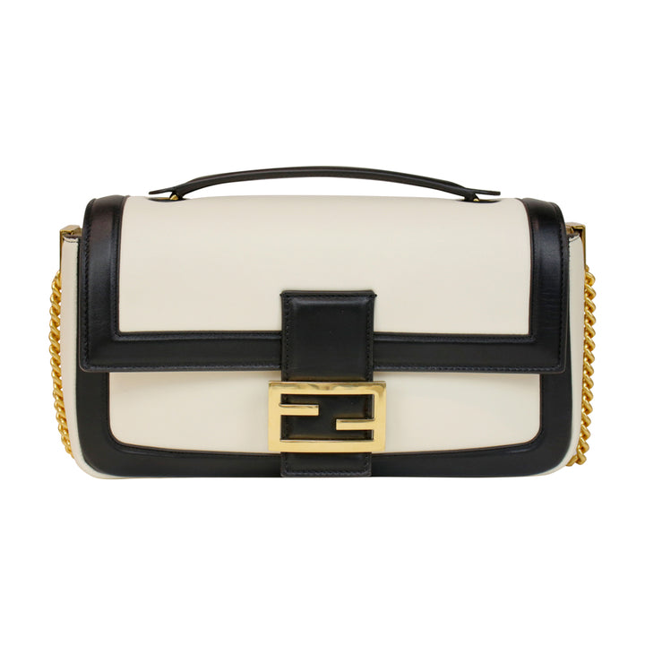 Fendi Nappa Bicolor Baguette Chain Bag