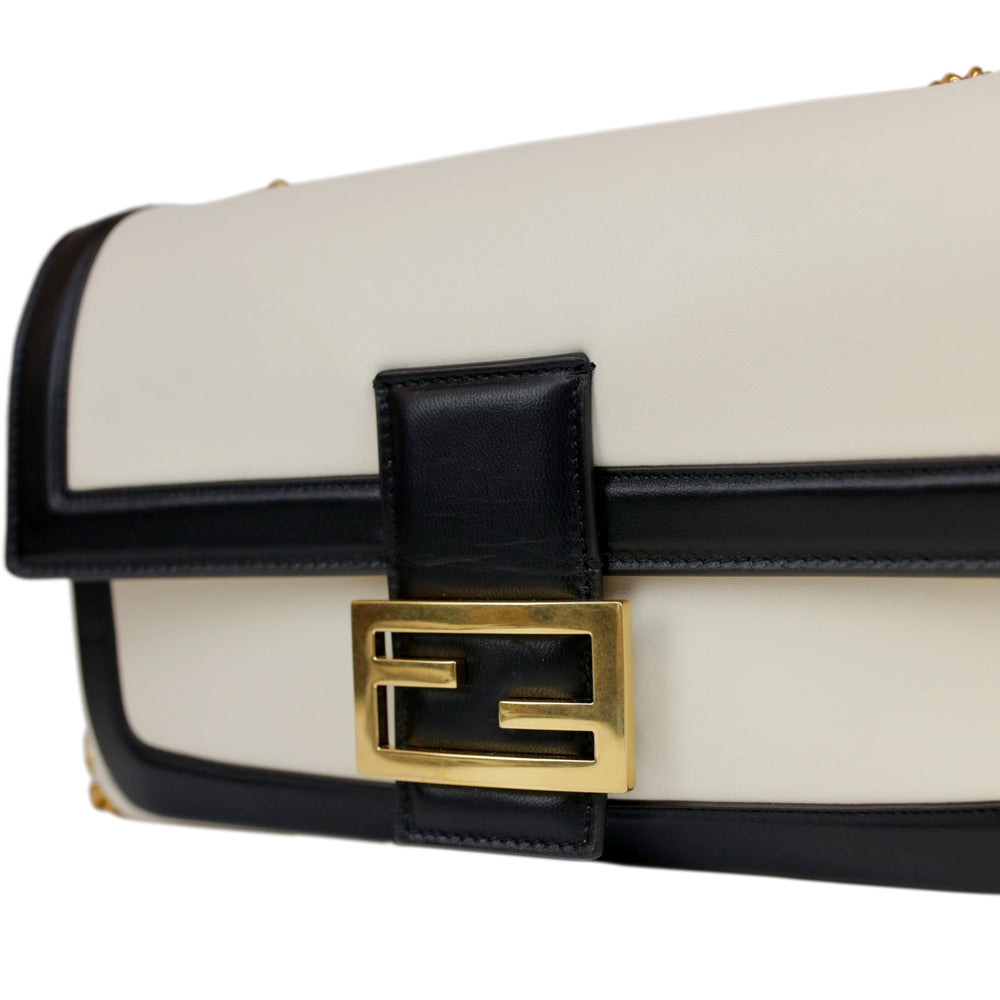 Fendi Nappa Bicolor Baguette Chain Bag