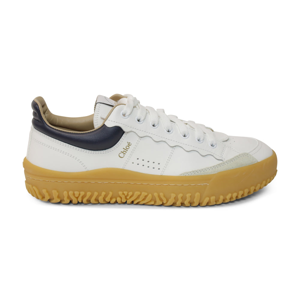 Chloé White 
Blue Leather Franckie Sneakers