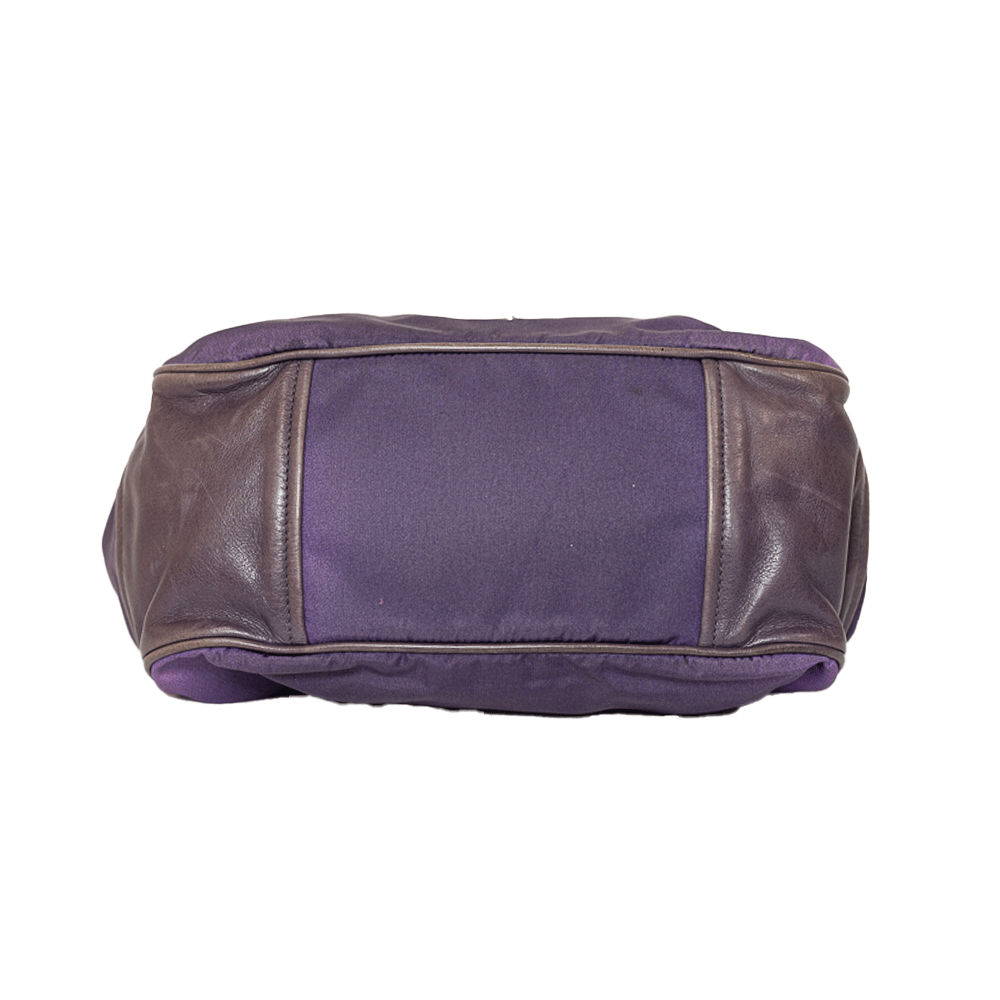 PRADA PURPLE TESSUTO SFUMATO NYLON SHOULDER BAG