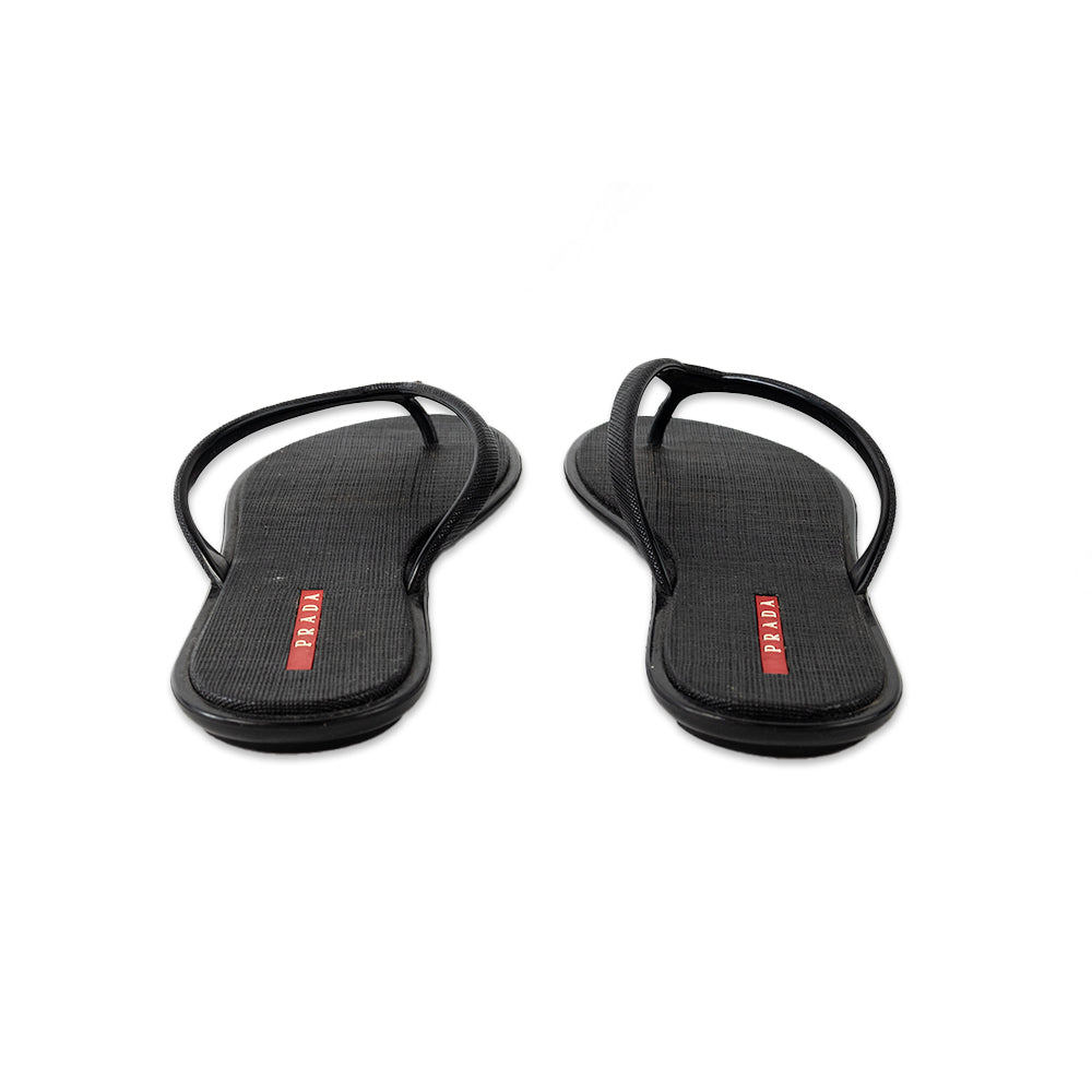 PRADA SPORT LOGO THONG SANDALS