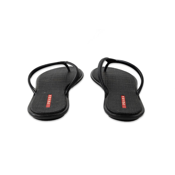 PRADA SPORT LOGO THONG SANDALS