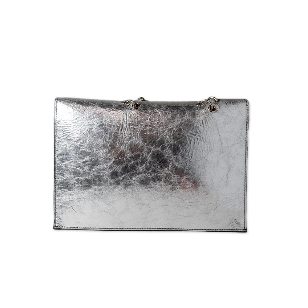 PROENZA SCHOULER SILVER PIERCED CLUTCH