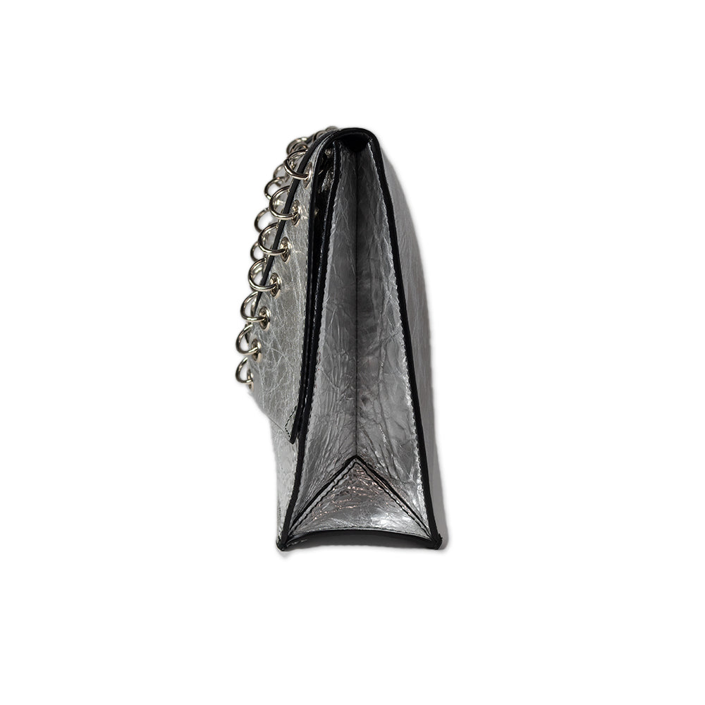 PROENZA SCHOULER SILVER PIERCED CLUTCH