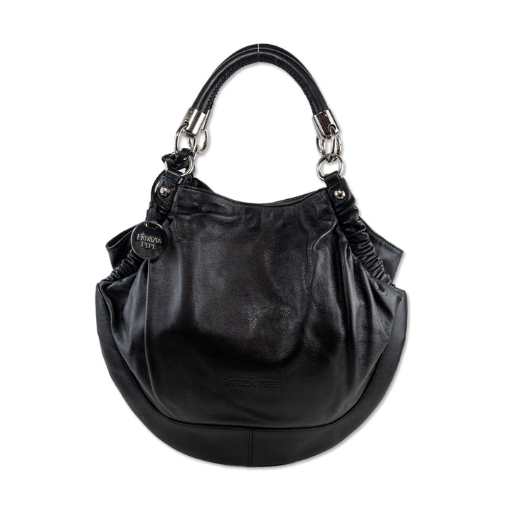 Parizia Pepe Black Leather Shoulder Bag