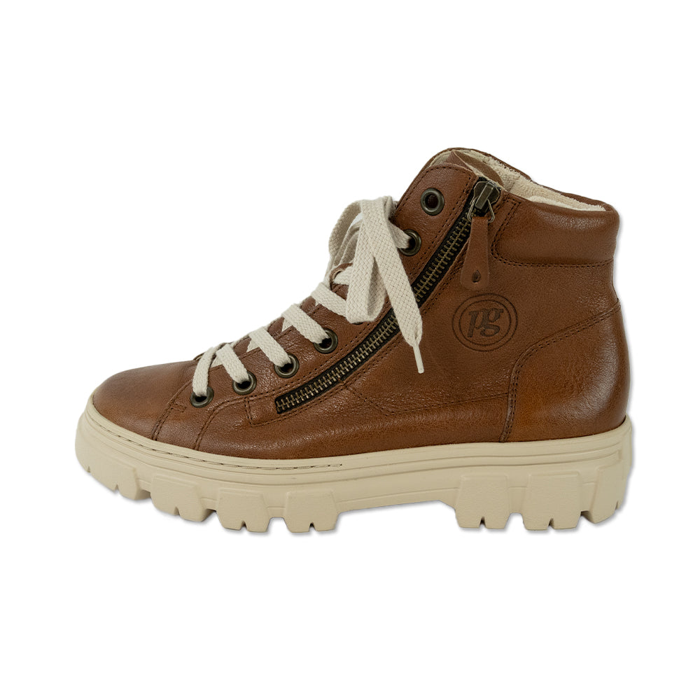 Paul Green Cognac Washed Leather Novi Boot