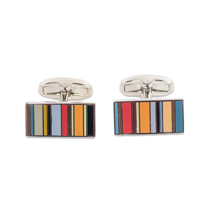 Paul Smith Multicolor Stripe Enamel Cufflinks