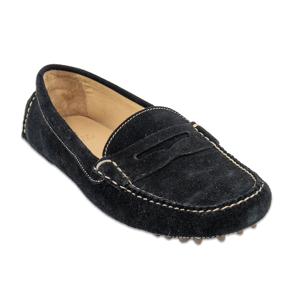 Peter Millar Black Suede Penny Drivers