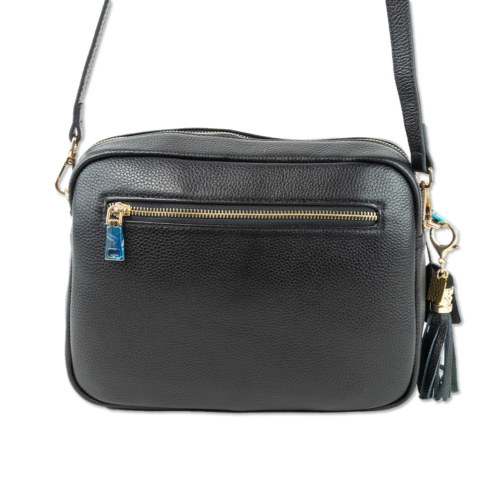 Pom Pom London Black Leather City Bag