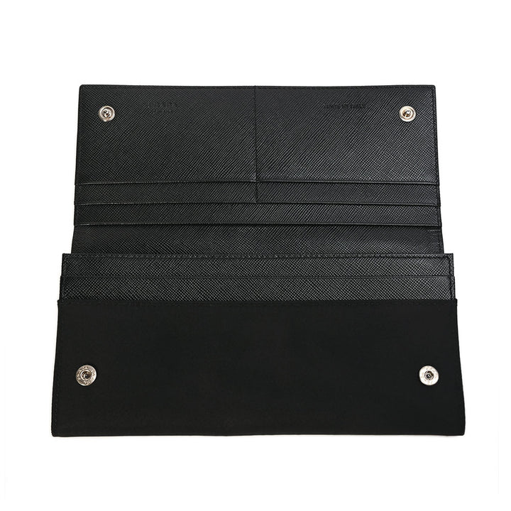 Prada Black Nylon Flap Wallet