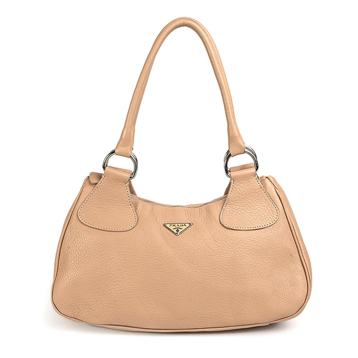 Prada Beige Vitello Daino Shoulder Bag