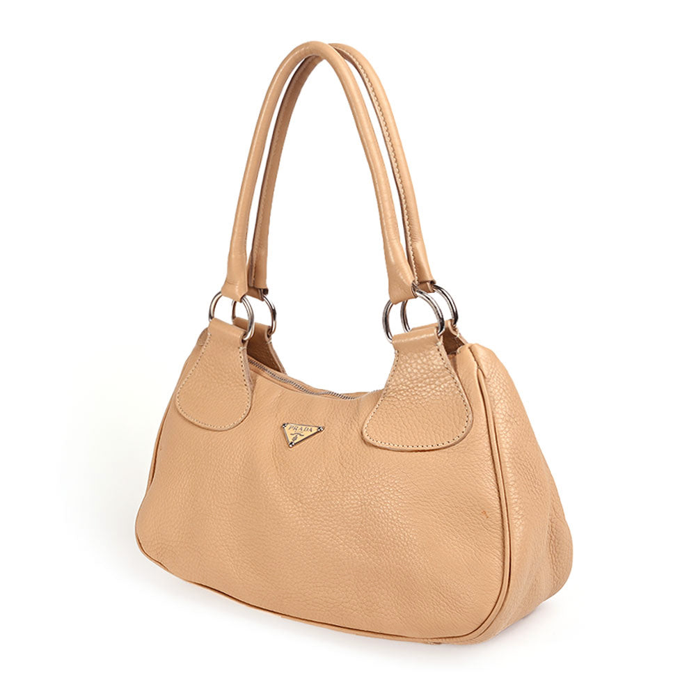 Prada Beige Vitello Daino Shoulder Bag