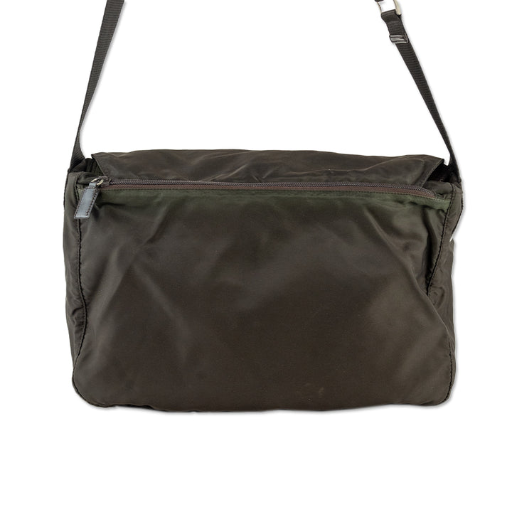 Prada Green Tessuto Messenger Bag