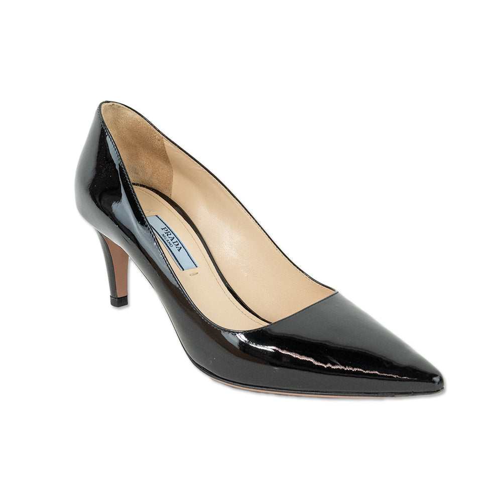 Prada Black Patent Leather Pumps