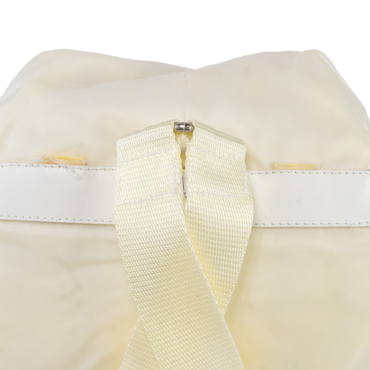 Prada White Tessuto Drawstring Backpack