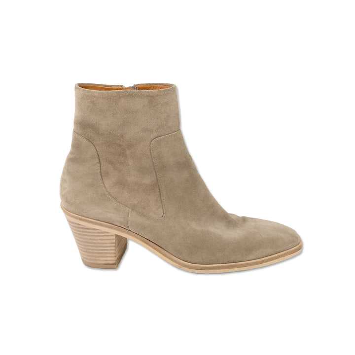 Rag 
Bone Beige Suede Square Toe Ankle Boots