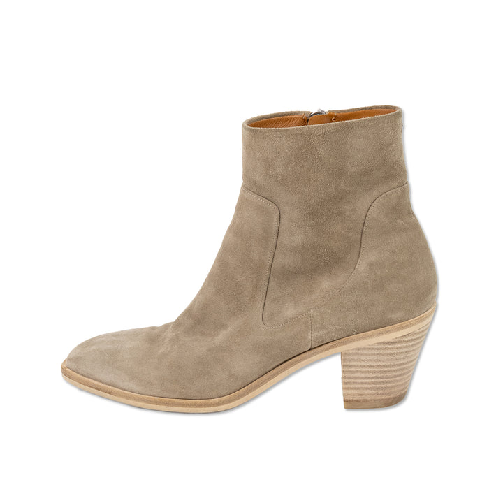 Rag 
Bone Beige Suede Square Toe Ankle Boots