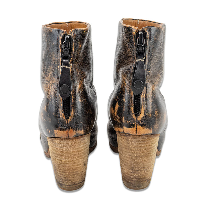 Rag 
Bone Newbury Distressed Brown Leather Ankle Booties