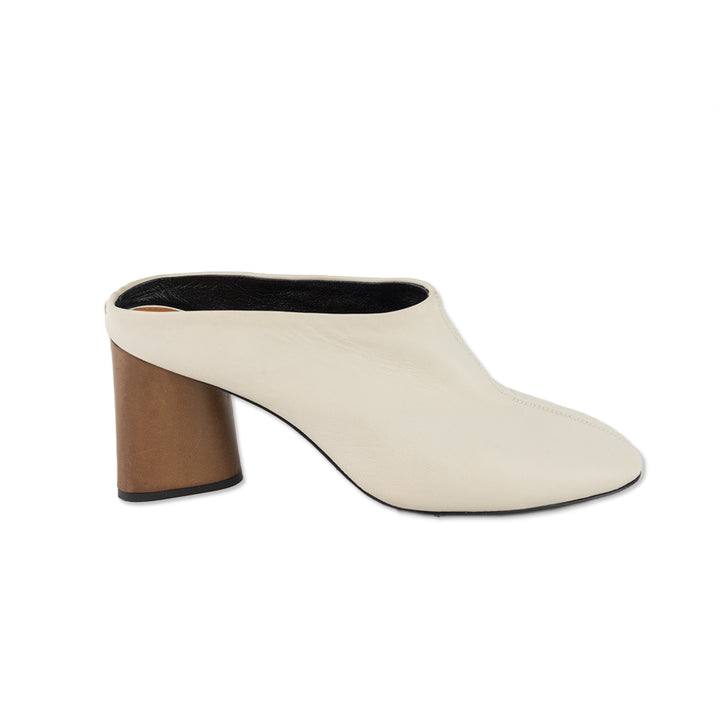 Rag 
Bone White Leather Round Toe Mules