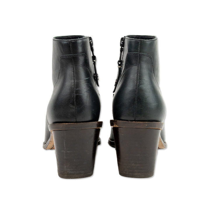 Rag 
Bone Pointed Toe Dark Green Leather Ankle Boots