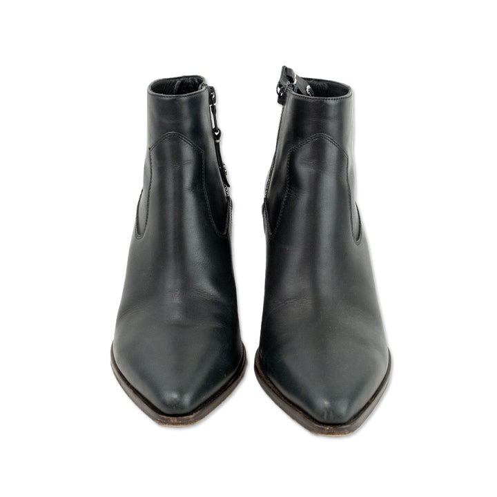 Rag 
Bone Pointed Toe Dark Green Leather Ankle Boots