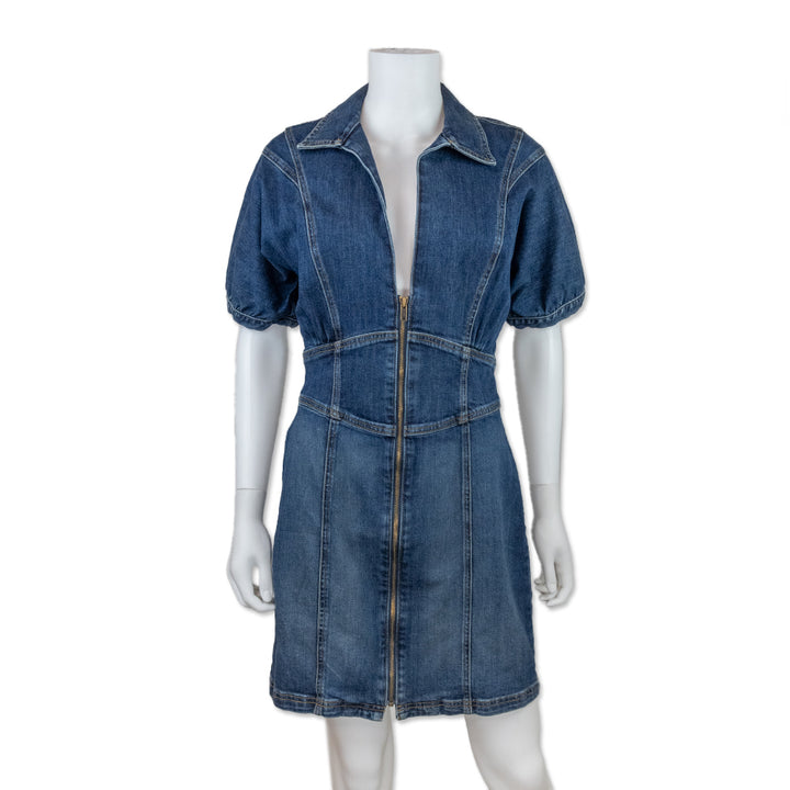 Ramy Brook Denim Short Sleeve Midi Dress