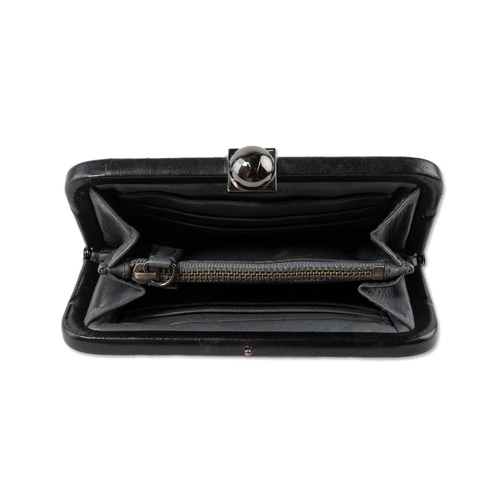 Reed Krakoff Pleated Black Leather Coin Purse