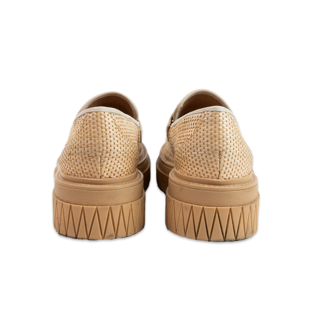 Schutz Viola Weekend Raffia Loafers