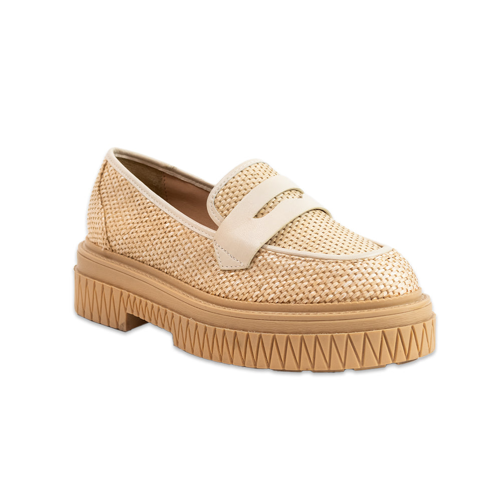 Schutz Viola Weekend Raffia Loafers