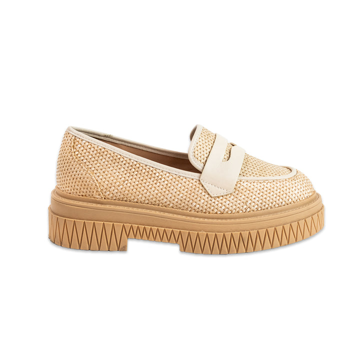 Schutz Viola Weekend Raffia Loafers