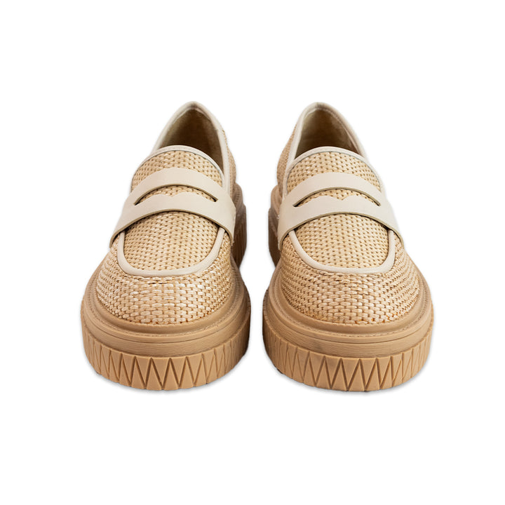 Schutz Viola Weekend Raffia Loafers