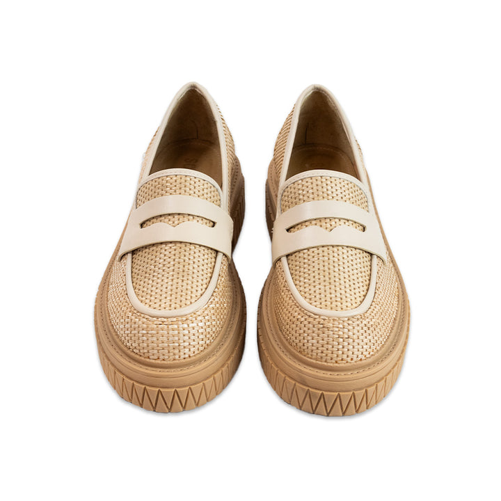 Schutz Viola Weekend Raffia Loafers