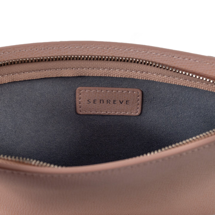 Senreve Pink Leather Handheld Clutch