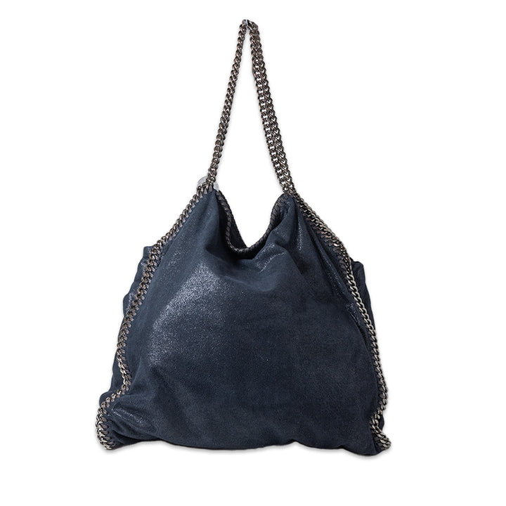 STELLA MCCARTNEY NAVY VEGAN LEATHER TOTE