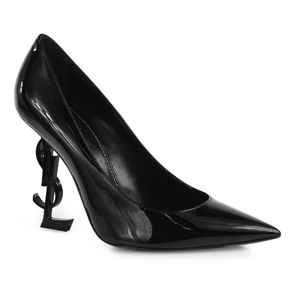 Saint Laurent Opyum 110 YSL Black Patent Leather Pumps