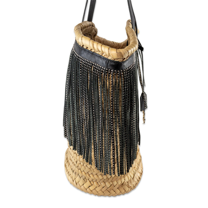 Saint Laurent Large Panier Fringe Basket Tote