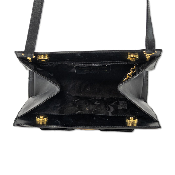 Salvatore Ferragamo Black Leather Vara Bow Bag